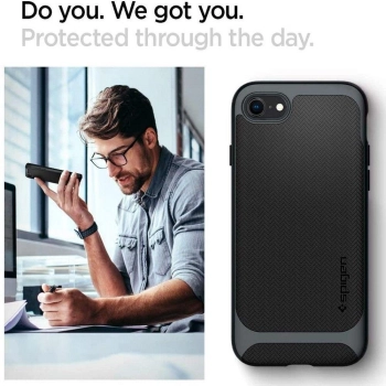 Etui Spigen Neo Hybrid na iPhone 7 / 8 / SE 2020 / 2022 - czarny metal