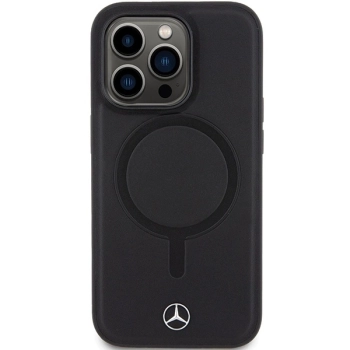 Etui Mercedes Smooth Leather MagSafe na iPhone 14 Pro - czarne