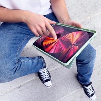 Stand Tablet Case etui iPad 10.9'' 2022 (10 gen.) pokrowiec z klapką smart cover niebieskie
