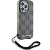Etui Karl Lagerfeld IML Mono KL Pattern & Cord na iPhone 15 Pro - czarne