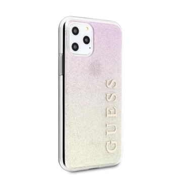 Etui Guess Gradient Glitter na iPhone 11 Pro - różowo-złote