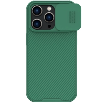 Nillkin CamShield Pro Case etui iPhone 14 Pro pancerny pokrowiec osłona na aparat kamerę zielony