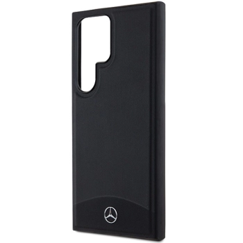 Etui Mercedes Leather Textured & Plain MagSafe na Samsung Galaxy S24 Ultra - czarne