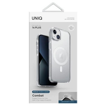 Etui UNIQ Combat Magclick Charging na iPhone 14 Plus - przezroczyste