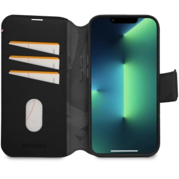Etui Decoded Detachable Wallet Case skórzane z MagSafe z klapką do iPhone 14 Plus - czarne