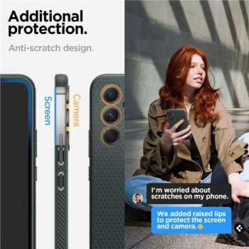 Etui Spigen Liquid Air na Samsung Galaxy A54 5G - ciemnozielone