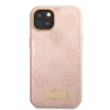 Etui Guess Peony Logo Plate MagSafe na iPhone 13 - różowe