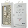 Etui Guess Perforated 4G Glitter do iPhone 15 - złote