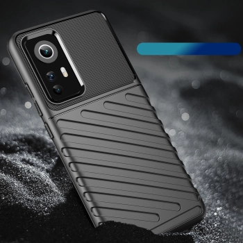 Thunder Case elastyczne pancerne etui pokrowiec Xiaomi 12/12X czarny