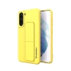 Wozinsky Kickstand Case silikonowe etui z podstawką etui Samsung Galaxy S21+ 5G żółte