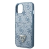 Etui Guess 4G Triangle Logo Cardslot na iPhone 13 mini - niebieskie