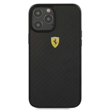 Etui Ferrari On Track Real Carbon na iPhone 12 Pro Max - czarne