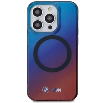 Etui BMW M Gradient MagSafe na iPhone 15 Pro - czerwono-niebieskie