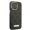 Etui Guess 4G Logo Plate MagSafe na iPhone 13 Pro Max - czarne