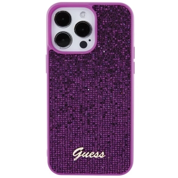 Etui Guess Disco Metal Script na iPhone 15 Pro Max - różowe