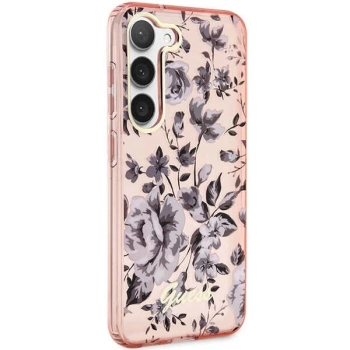 Etui Guess Flower Collection na Samsung Galaxy S23+ - różowe