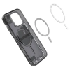 Etui Spigen Ultra Hybrid Mag z MagSafe na iPhone 14 Pro Max - ciemnoszare (wzór Zero One)