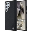 Etui Mercedes Leather Debossed Line MagSafe na Samsung Galaxy S24 Ultra - czarne