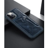 Nillkin Aoge Leather Case elastyczne pancerne etui z prawdziwej skóry z kieszonką iPhone 12 mini czarny