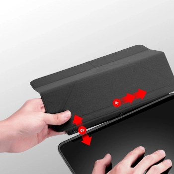 Dux Ducis Magi etui do iPad Air (5. generacji) / (4. generacji) pokrowiec smart cover z podstawką i schowkiem na Apple Pencil czarny