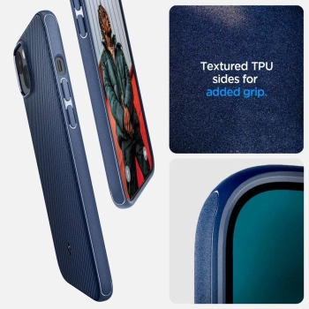 Etui Spigen Mag Armor na iPhone 14 - niebieskie