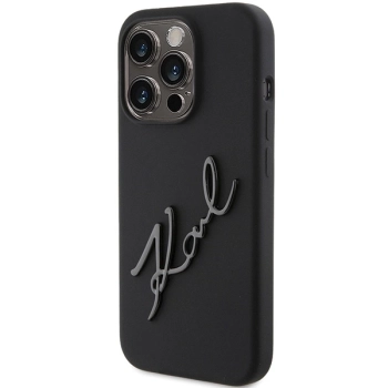 Etui Karl Lagerfeld Silicone Karl Script na iPhone 15 Pro - czarne