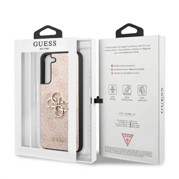 Etui Guess 4G Big Metal Logo na Samsung Galaxy S22+ - różowe