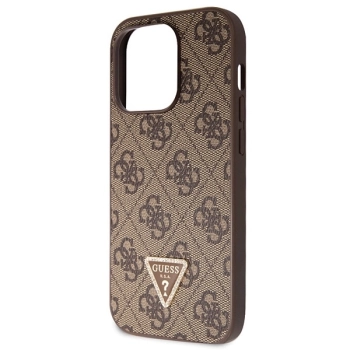 Etui Guess Crossbody 4G Metal Logo na iPhone 14 Pro Max - brązowe