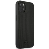 Etui Mercedes Leather Meshed Metal Logo na iPhone 13 - czarne