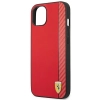 Etui Ferrari Carbon na iPhone 14 Plus - czerwone