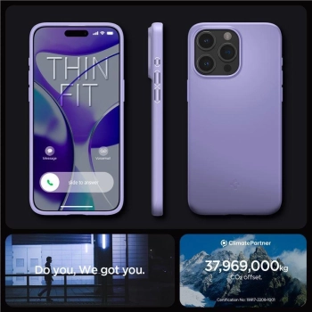 Etui Spigen Thin Fit na iPhone 15 Pro - fioletowe