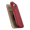iCarer CE Oil Wax Premium Leather Folio Case skórzane etui iPhone 14 z klapką magnetyczne MagSafe czerwony (AKI14220705-RD)