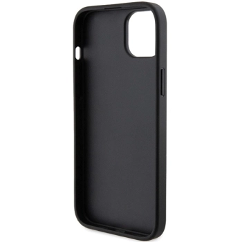 Etui Karl Lagerfeld Saffiano Cardslot Karl&Choupette Metal Pin do iPhone 15 - czarne