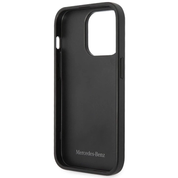 Etui Mercedes Leather Stars Pattern na iPhone 14 Pro - czarne