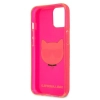 Etui Karl Lagerfeld Glitter Choupette Fluo na iPhone 13 mini - różowe