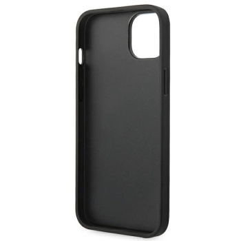 Etui Ferrari Leather Stamp Sides na iPhone 14 Plus - czarne