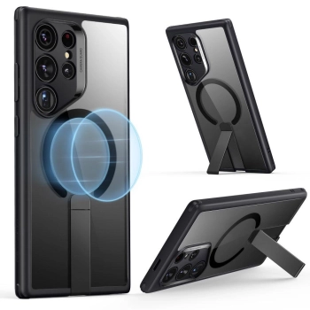 Etui ESR Flickstand Boost Halolock na Samsung Galaxy S24 Ultra - przezroczysto-czarne