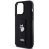 Etui Karl Lagerfeld Gripstand Saffiano Choupette Pins na iPhone 13 Pro / 13 - czarne