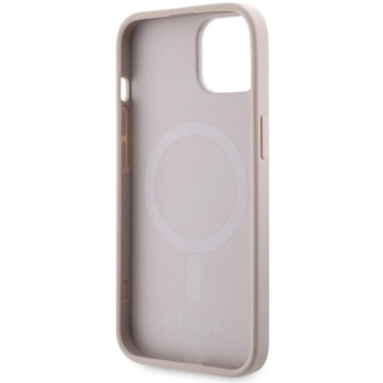 Etui Guess 4G Printed Stripes MagSafe na iPhone 14 - różowe