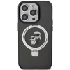 Etui Karl Lagerfeld Ring Stand Karl&Choupettte MagSafe do iPhone 13 Pro - czarne
