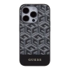 Etui Guess GCube Stripes MagSafe na iPhone 15 Pro Max - czarne