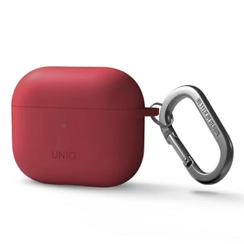Etui Uniq Nexo na AirPods 3 + Ear Hooks Silicone - czerwone