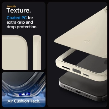 Etui Spigen Thin Fit na iPhone 15 Pro - beżowe