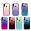 Gradient Glass etui pokrowiec nakładka ze szkła hartowanego Huawei P40 Lite E różowo-fioletowy