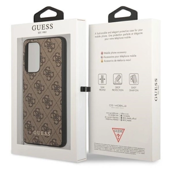 Etui Guess 4G Charms Collection na Samsung Galaxy A53 5G - brązowe
