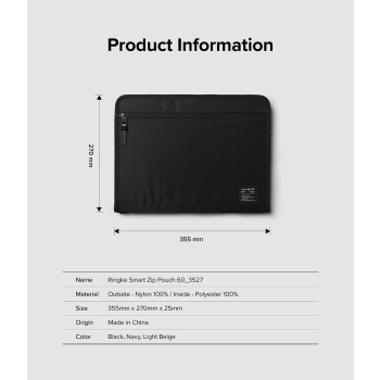 Pokrowiec Ringke Smart Zip Pouch na laptopa do 13'' z podstawką - granatowy