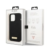 Etui Guess Silicone Logo Plate MagSafe na iPhone 13 Pro / iPhone 13 - czarne