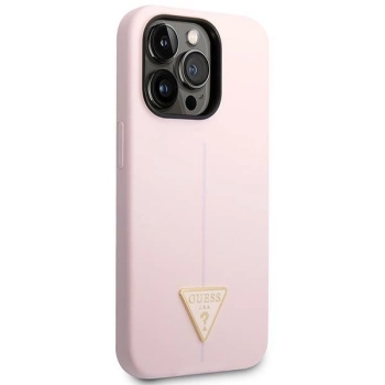 Etui Guess Silicone Triangle na iPhone 14 Pro Max - fioletowe