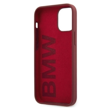 Etui BMW Silicone Signature Logo na iPhone 12 mini - czerwone