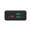 Baseus Adaman2 powerbank z wyświetlaczem cyfrowym 20000mAh 30W 2 x USB / 1x USB Typ C Power Delivery Quick Charge SCP, Oppo Super VOOC czarny (PPAD050